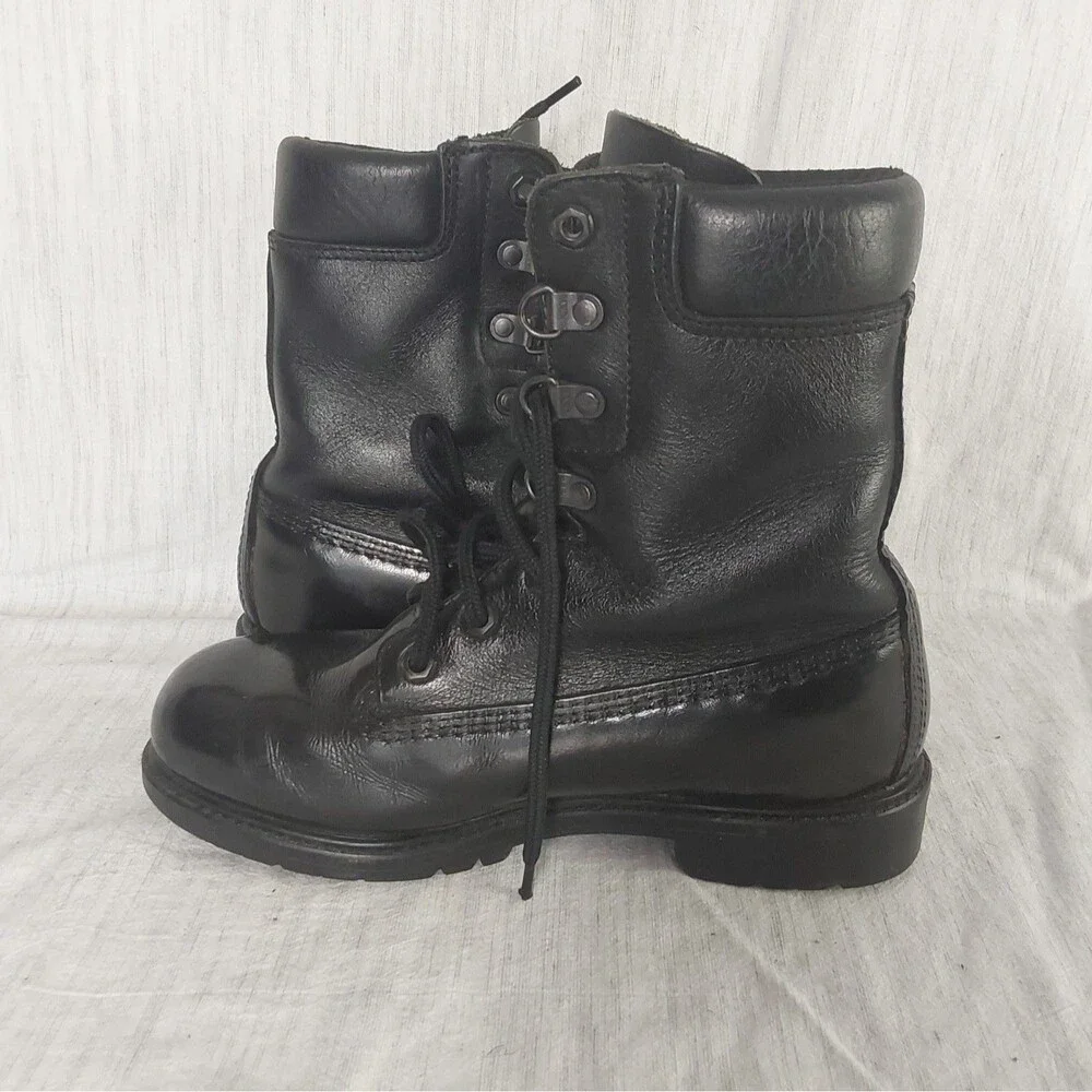ROCKY Mens Size 7 M Black Leather Postal Duty Boots SR/USA Slip Resistant